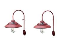 Luci Solari da Esterno for Fienili, Luci da Parete Impermeabili, Luci Rustiche Vintage A Collo D'Oca in Metallo, for Fienili, Capannoni E Verande da Fattoria(2PCS)