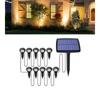 Luci Solari da Esterno Giardino, Mini Faretti Solare a LED per Terra,Bianco Caldo LED Luci Solari Esterno IP44 Impermeabile Decorazione per Terra Cortile Patio
