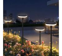 LUCI SOLARI DA GIARDINO 4 PEZZI LAMPADA SOLARE ESTERNO BIANCO CALDO LED IP65