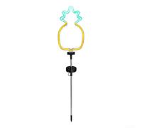 Luci solari da giardino a forma di ananas e albero di cocco, luci al neon impermeabili a energia solare per la decorazione del cortile e del prato, a risparmio energetico e (ananas)