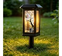 Luci solari da giardino commemorative personalizzate per esterni con foto nome solare per sentiero luci da giardino commemorative per tomba da esterno regali di simpatia per la perdita di un amato