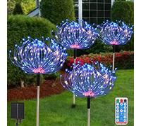 Luci solari da giardino per esterni, confezione da 480 luci a LED per percorso paesaggistico, alimentate a energia solare, con 8 modalità di illuminazione, con telecomando, cortile, decorazione