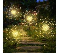 Luci solari da giardino per esterni luci solari per fuochi d artificio 120 LED 4
