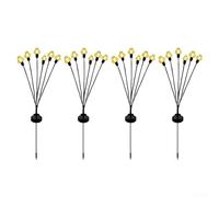 Luci solari da terra, confezione da 4 lanterne LED a forma di pigna, per eleganti decorazioni da giardino all'aperto, lampada a mosca (2)