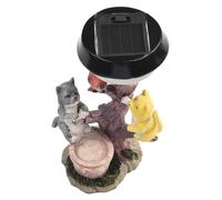 Luci Solari Decorative Animali per Giardino Bella Statua con Terrier e Uccellini