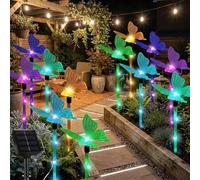 Luci solari del giardino della farfalla, IP66 impermeabilizzano le luci del giardino che cambiano multicolore, illuminazione esterna della decorazione per il passaggio pedonale del percorso dell'iarda