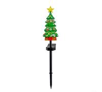 Luci solari del percorso di Natale 21 pollici LED solare percorso di Natale | Sensore automatico dal tramonto all'alba, pannello solare a risparmio energetico, valutazione IP44, altezza 21 pollici