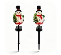 Luci solari del percorso di Natale 53,3 cm LED solare percorso di Natale (2 | Sensore automatico dal tramonto all'alba, pannello solare a risparmio energetico, valutazione IP44, altezza 21 pollici