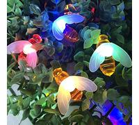 Luci Solari Esterno, EONYUANGUO Luci api da miele 7M 50 Luci a stringa a LED impermeabili per feste in giardino all'aperto Decorazione natalizia per matrimoni (Multicolore)