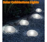 Luci solari in ciottoli per esterni IP65 Lampada a forma di pietra luminosa impermeabile Luci notturne per paesaggi da giardino per la decorazione del percorso del patio del prato