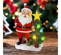 Luci solari per albero di Natale, statua, prato, cortile, libreria, scultura