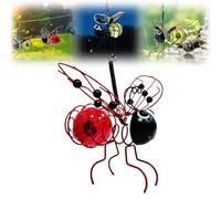 Luci solari per esterni, 2025 nuove api appese a energia solare, luci a LED impermeabili, luci decorative per patio, balcone, giardino, portico (rosso)