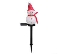 Luci solari per esterni a forma di pupazzo di neve, con illuminazione automatica e protezione impermeabile IP44, per cortile stagionale e decorazione da giardino (rosso)