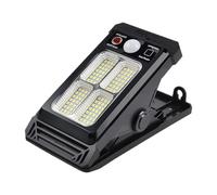Luci solari per esterni, batteria da 1200 mAh, sensore di movimento, impermeabili, con clip su luci di movimento per esterni, per vialetti, cortili, cortili, terrazze, balconi, paesaggi, portici