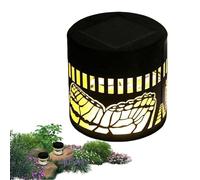 Luci solari per esterni, metallo colore cambiamento Butterfly, 3,34 x 3,34 x 3,34 x 3,34 Inch Decorative Outside Light, Lantern Garden with Pathway Glow, Hanging Ornament with Fence Accent, Lighting