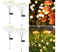 Luci solari per giardino esterno confezione da 4 8 luci a LED a energia solare