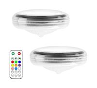 Luci solari per piscina, confezione da 2 luci galleggianti con telecomando, 9 modalità di colore, luci impermeabili per laghetti, luci solari, per vasche idromassaggio e decorazione