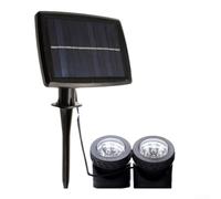 Luci solari regolabili per stagno con grado di impermeabilità IP68 per paesaggi da giardino e acquari, funzionamento automatico dal tramonto all'alba, finitura nera (2)