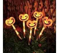 Luci solari spaventose per Halloween - fantasmi e zucche con 8 modalità di illuminazione, luci da percorso impermeabili per giardini, vialetti, patio e cortili
