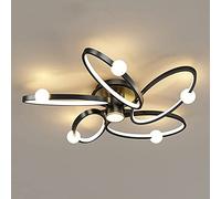 Luci Sospensione, Luce soffitto dimmerabile LED Telecomando Tavolo da Pranzo per Lampada Isola - Forma a Spirale in Metallo Acrilico illumino del lampadario Compatibile con Il Soggiorno Letto