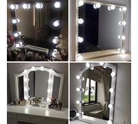 Luci Specchio per Lo Stile di vanità LED di Hollywood, luci Specchio per Trucco con dimmerabili, Striscia di Illuminazione per Tavolo da Trucco Set in Camera da Letto spogliatoio -10 PCS
