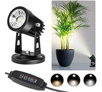 Luci spot a LED per interni - Faretto dimmerabile, faretto da pavimento da 3 W, luci per interni accento per piante, 3 modalità di illuminazione a colori e funzione timer di accensione e spegnimento