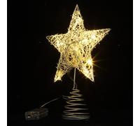Luci Stellari Sugli Alberi Topper Di Natale Decorazione Della Cima Dell'albero