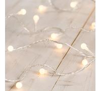 Luci - Stringa 80 Led Globo Ip44 Bianco Caldo A Batteria Con Timer