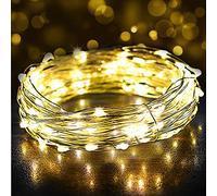 Luci Stringa LED 12M 120 LEDs, Catene Luminose con USB Alimentata, Lucine Led Decorative Impermeabile per Natale Matrimonio Festa Interno Natalizie Compleanno Catena di Luci (Bianco Caldo)