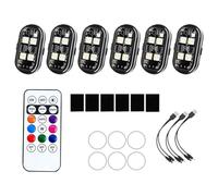 Luci Strobe, 6 Pezzi Lampada Drone Senza Fili Telecomando 8 Colori, Telecomando 8 Colori per Rimorchio Moto Bicicletta Scooter Drone Auto