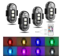 Luci Stroboscopiche A LED Senza Fili Con Telecomando, Luci Di Avvertimento Anticollisione Impermeabili Ad Alta Luminosità Ricaricabili Tramite USB A 8 Colori, Luci A LED Senza Fili Ad Alta Luminosità(