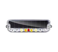 Luci stroboscopiche a LED - Solar LED lampeggiante Bar Light Traffic Advisor,Mini luci di avvertimento di pericolo del faro della testa della luce della griglia di sicurezza ad alta visibilità