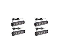 Luci Stroboscopiche di Emergenza Un LED, 6 Luci Stroboscopiche Un LED Ambrate Luce Lampeggiante di Emergenza per Camion Fuoristrada ATV SUV 4 Pezzi