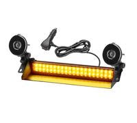Luci stroboscopiche per parabrezza e cruscotto a 40 LED, barra luminosa | Luci di avvertimento di emergenza da 35,6 cm con ventose, 29 modalità lampeggianti e funzione di memoria