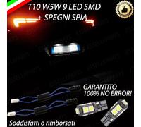 LUCI TARGA 9 LED FIAT TIPO HATCHBACK 2016 T10 W5W CANBUS 6000K ALTA LUMINOSITA'