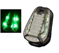 Luci tattiche impermeabili per casco Airsoft accessori per casco luce stroboscopica lampada LED da caccia (Nero (luce verde))