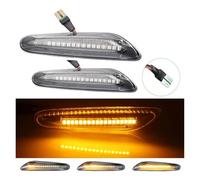 Luci Terzo Stop 2 pezzi per BMW LED Dynamic Side Marker Indicator Light Sequential Blinker Light per E90 E91 E92 E93 E60 E87 E82 E46 senza errori(Crystal B)