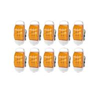 Luci Terzo Stop Luce Posizione Laterale A LED Con Lente Gialla Rossa Stroboscopica 12V Indicatori Direzione A Piedistallo Segnalazione Lampeggiante 24 Camper Camion Furgoni(10pcs Yellow Light)