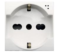 Luci - Whitek S44 Presa Schuko Bipasso 2p+t 10/16a 250v Bianco Opaco, 446090/...