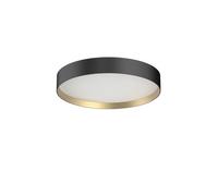 LUCIA 45 Lampada da Parete/Soffitto Nera/Oro, 26W, 2700K