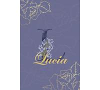 Lucia Diario: Monograma L Cuaderno Floral Personalizado para Mujeres Cuaderno decorativo con monograma en púrpura y dorado, diario personalizado y regalo de cumpleaños para mujeres llamadas Lucia
