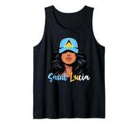 Lucian Girl Santa Lucia Bandiera Orgoglioso St Lucian Donne Canotta