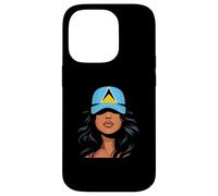 Lucian Girl Santa Lucia Bandiera Orgoglioso St Lucian Donne Custodia per iPhone 14 Pro