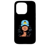 Lucian Girl Santa Lucia Bandiera Orgoglioso St Lucian Donne Custodia per iPhone 15 Pro