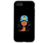 Lucian Girl Santa Lucia Bandiera Orgoglioso St Lucian Donne Custodia per iPhone SE (2020) / 7/8