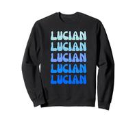 Lucian Retro Name Stack Design Felpa