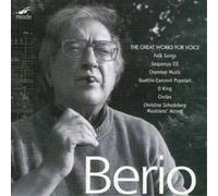 Luciano Berio Great Works for Voice, Folk Songs Etc (CD) Album