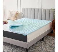 LUCID 2 Inch Zoned Gel Memory Foam Mattress Topper, Full