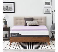 LUCID Coprimaterasso in memory foam infuso di lavanda da 5,1 cm, design ventilato, king size