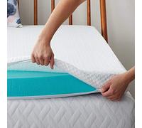 LUCID Coprimaterasso morbido e traspirante, lavabile in lavatrice, antiscivolo (topper non incluso) per letto matrimoniale (135 x 190 cm), 7,5 cm